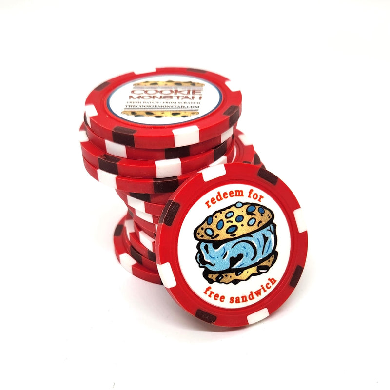 Cookie Monstah Poker Chip Gift Tokens